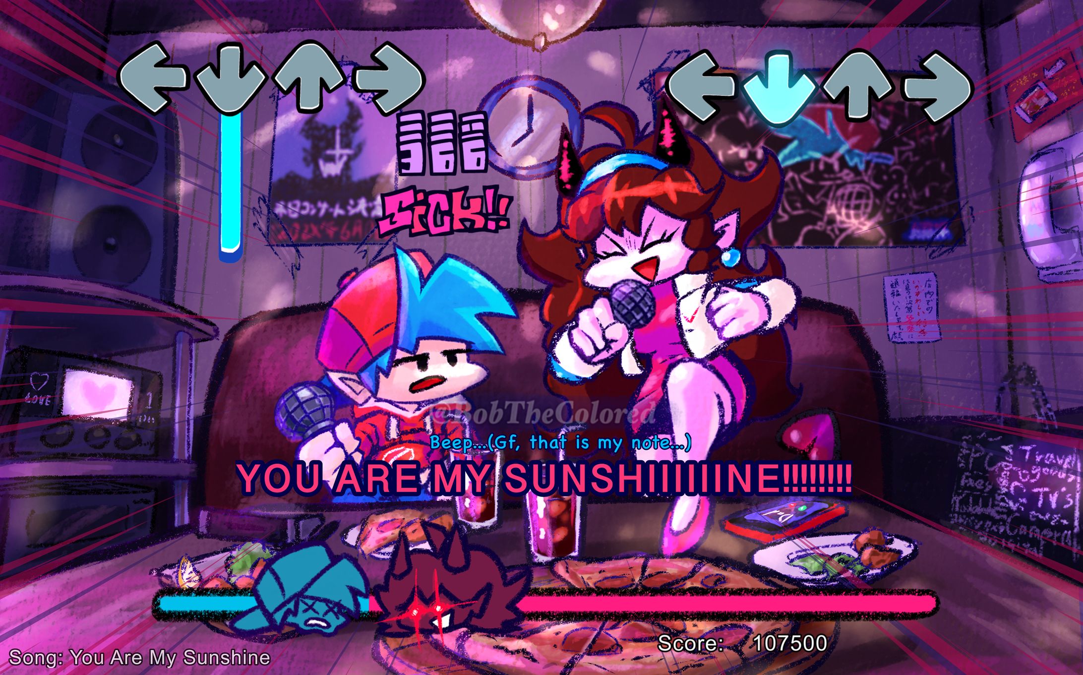 もしもGirlfriendとカラオケに行くことになったら(FNF)-1