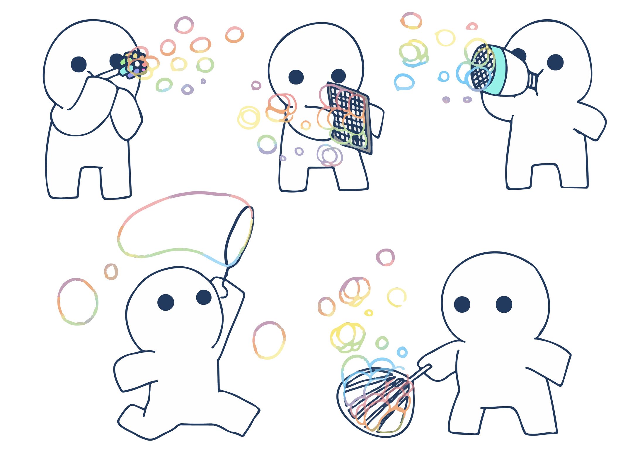 シャボン玉で遊ぶ-1