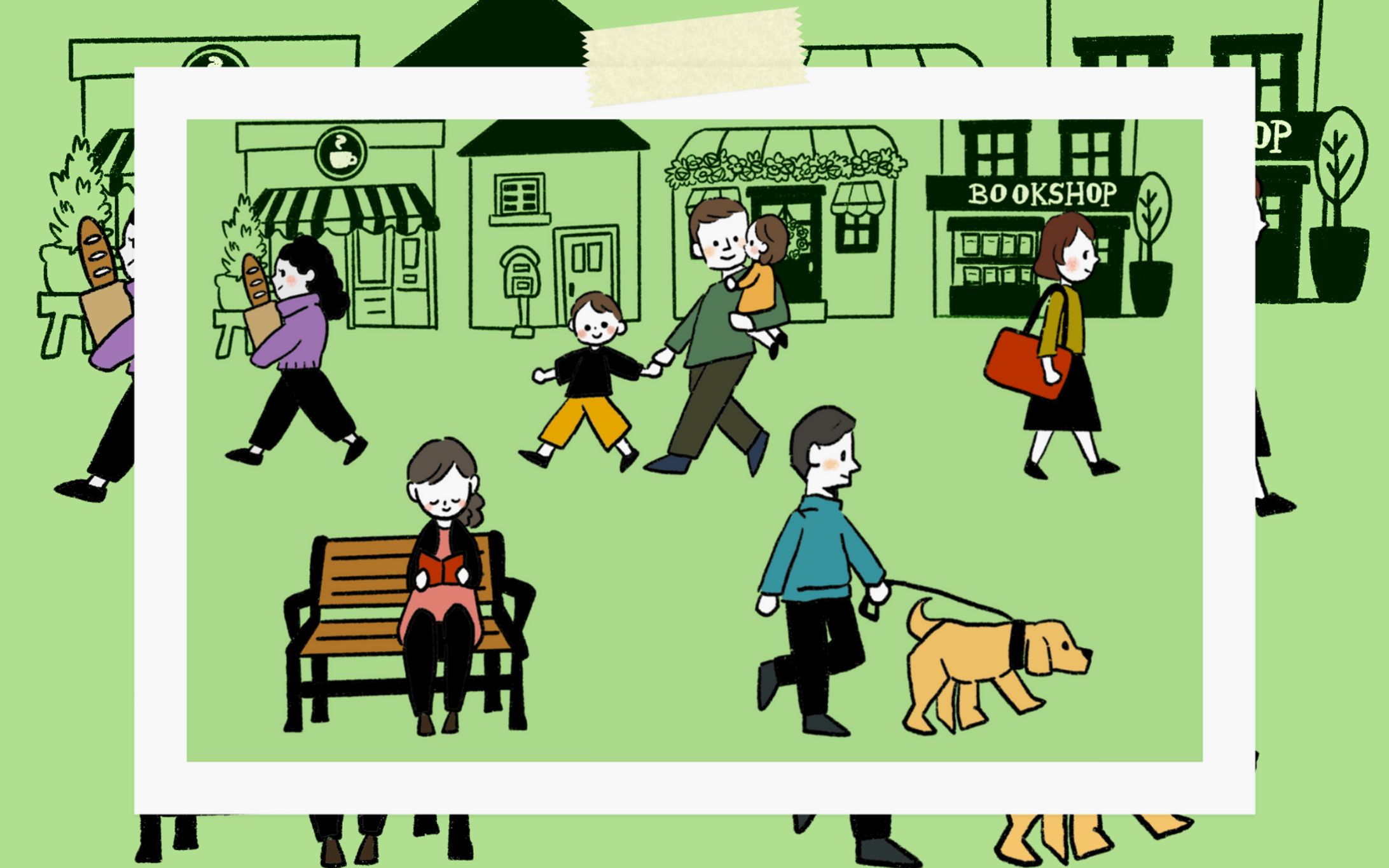 人々と街並み-1