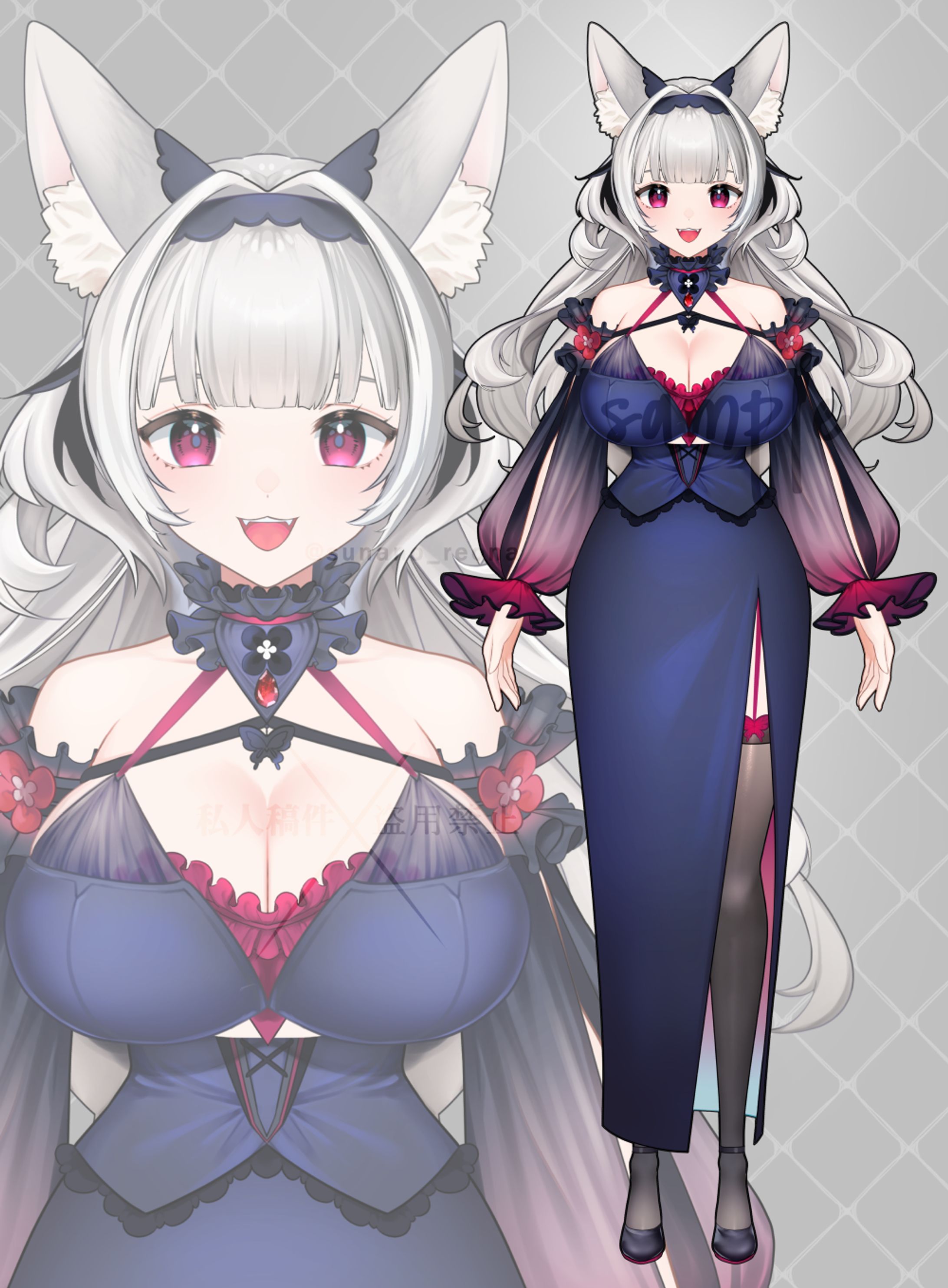 歌姫系Vtuber　キャラクターデザイン-1