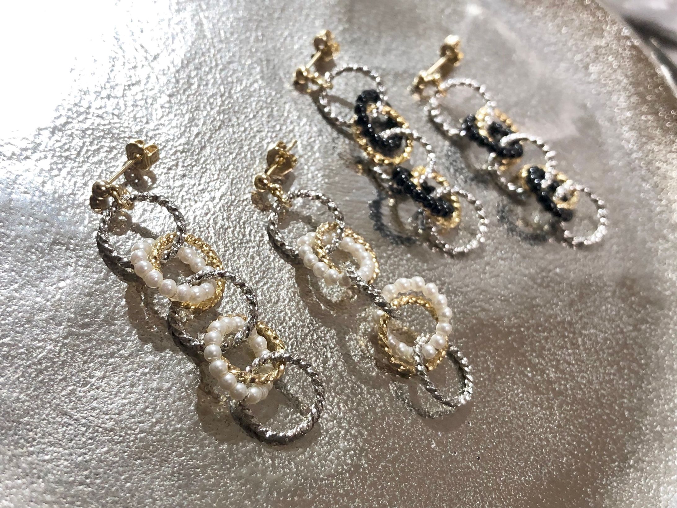 五連パールピアス-1