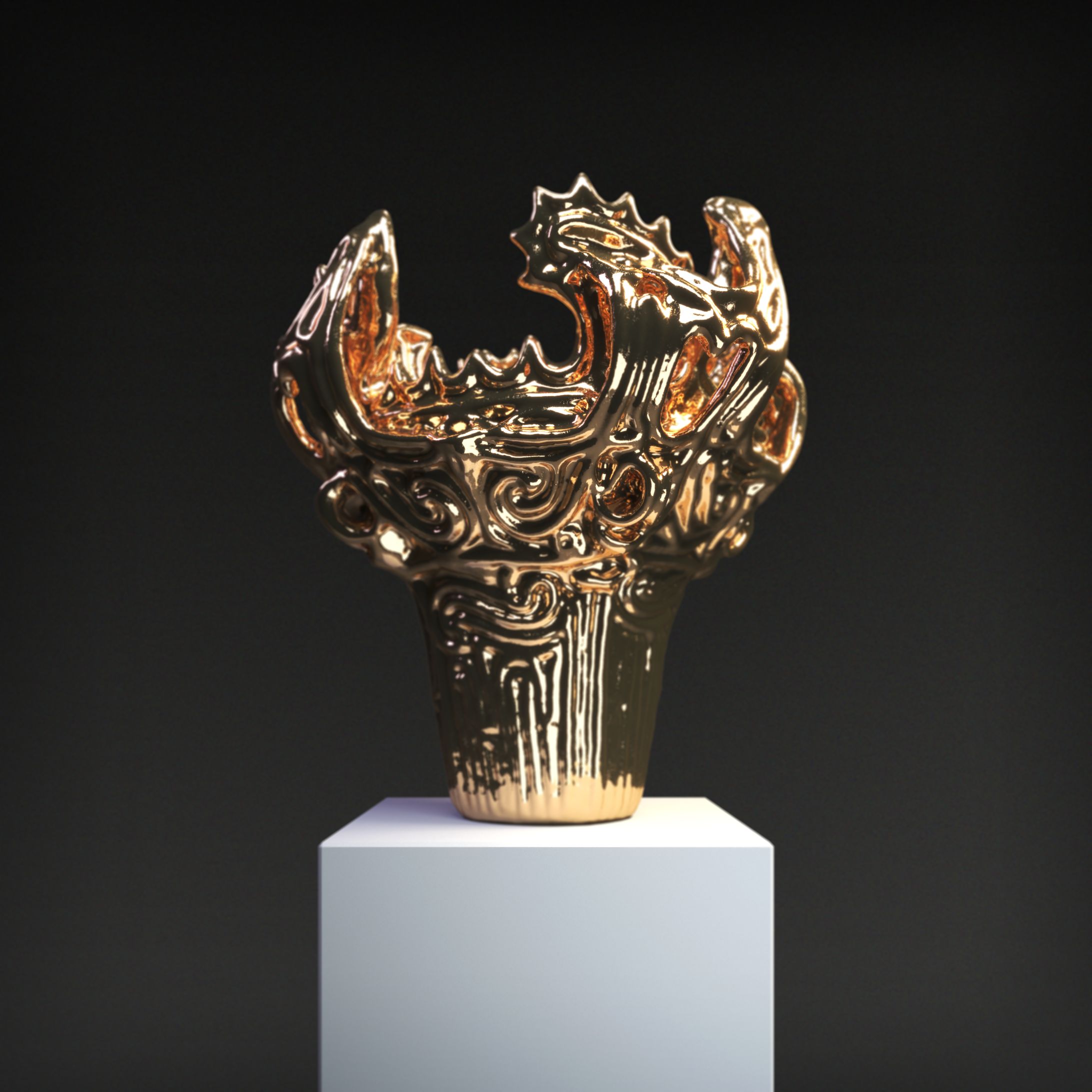 【3dsmax】火焔土器レンダリングTEST-1