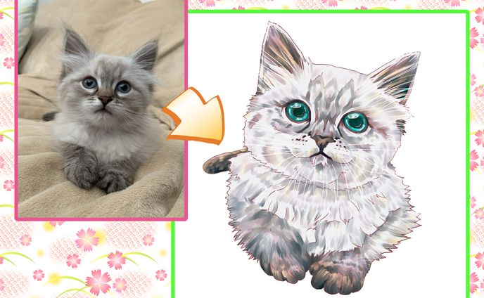 ai、似顔絵