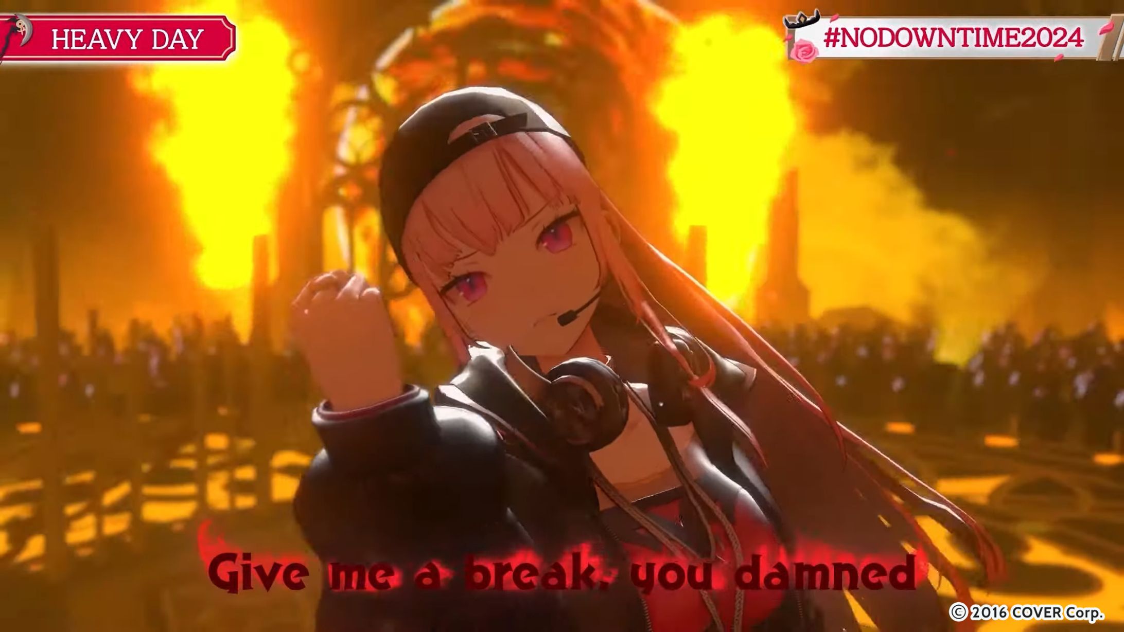 【NO DOWN TIME!!】Mori Calliope 3D Birthday Live 2024　HEAVY DAY　背景演出映像-1