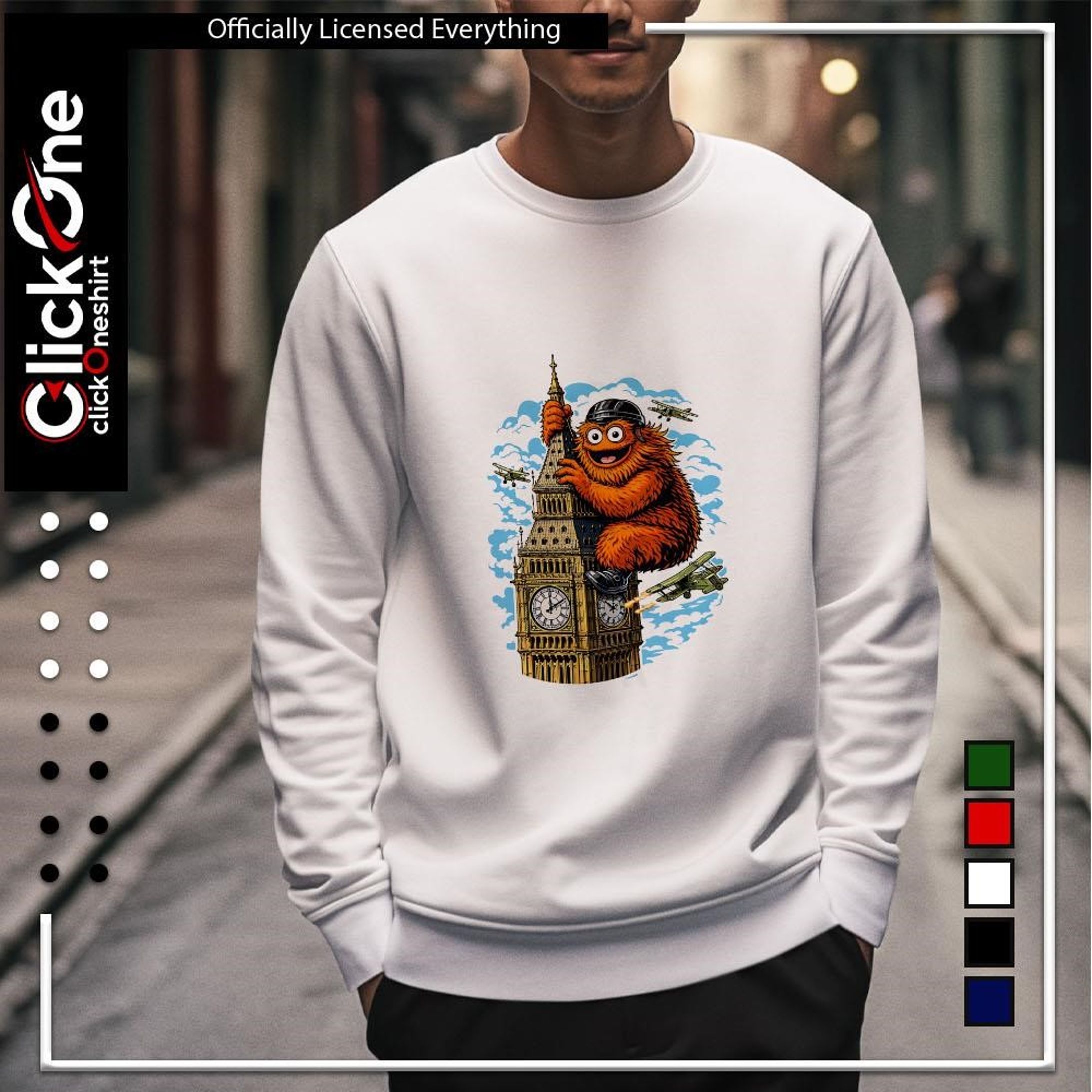 Flyers Big Ben & Gritty Kong – Hockey Mascot Mashup Shirt-1