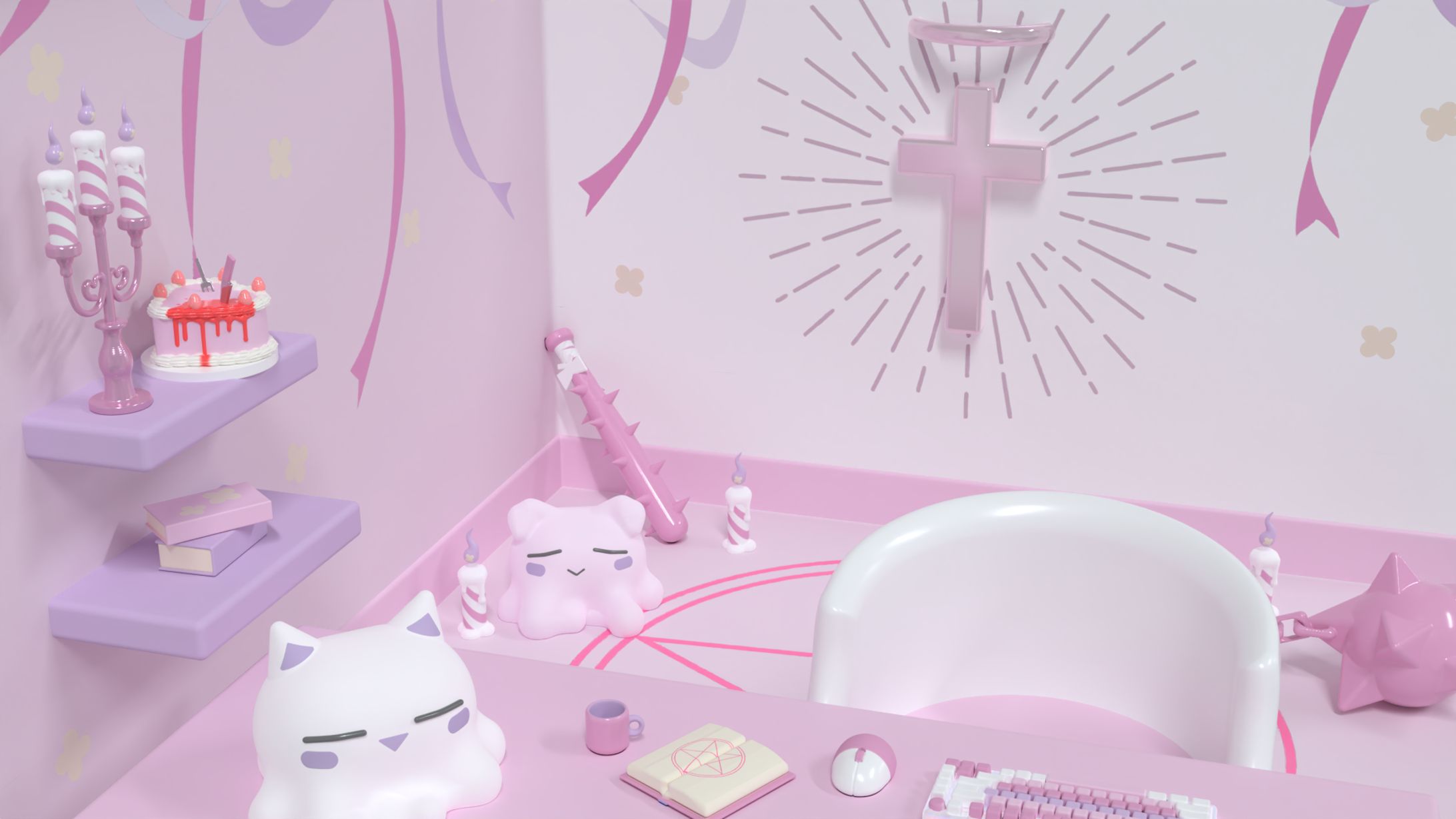 配信部屋(練習制作)/桃寝ちのい様-1