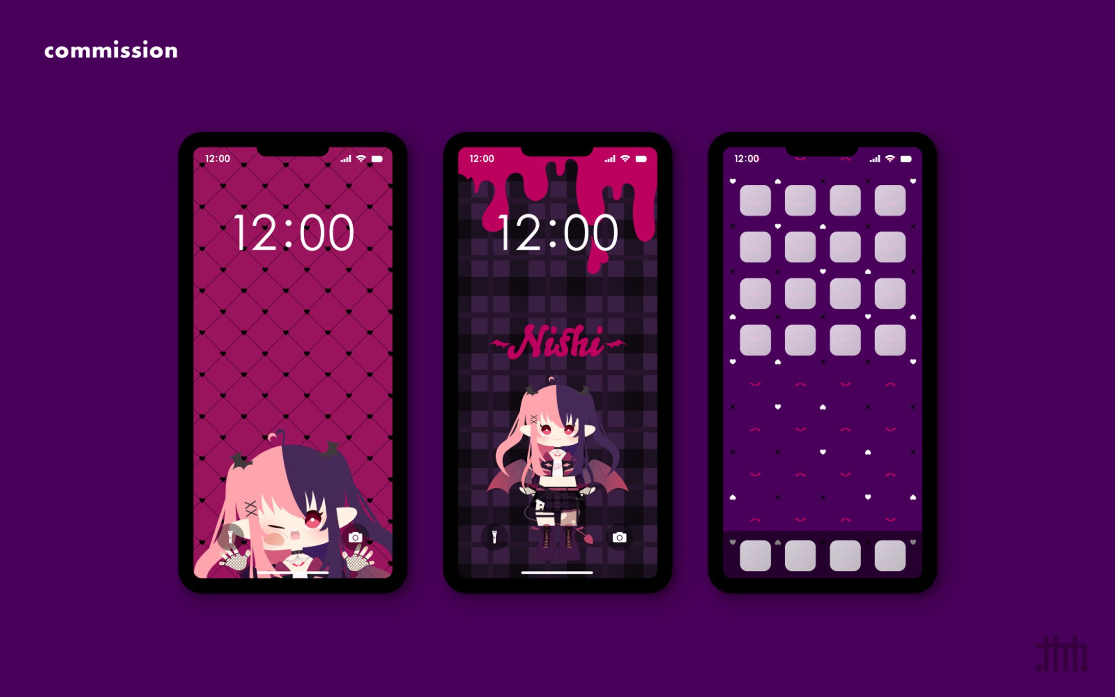 【skeb】Nishi様 スマホ壁紙-1