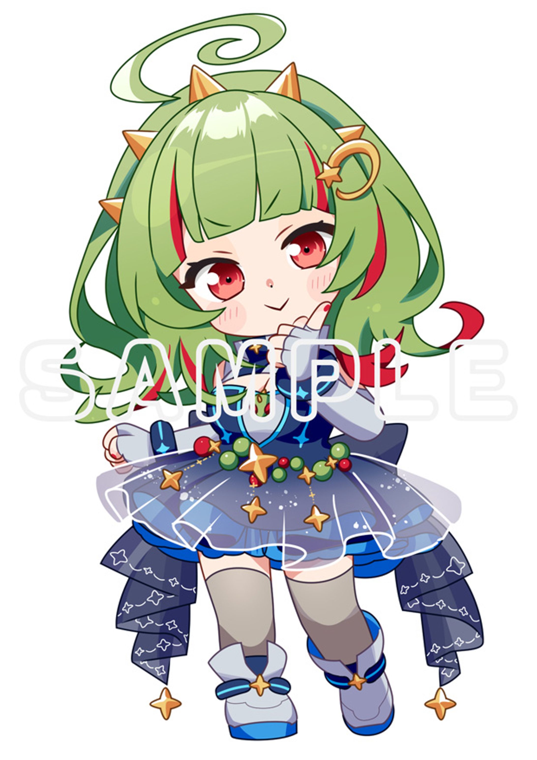 蕪楽ちゅぱ様 SDイラスト制作（神Live2D衣装）-1