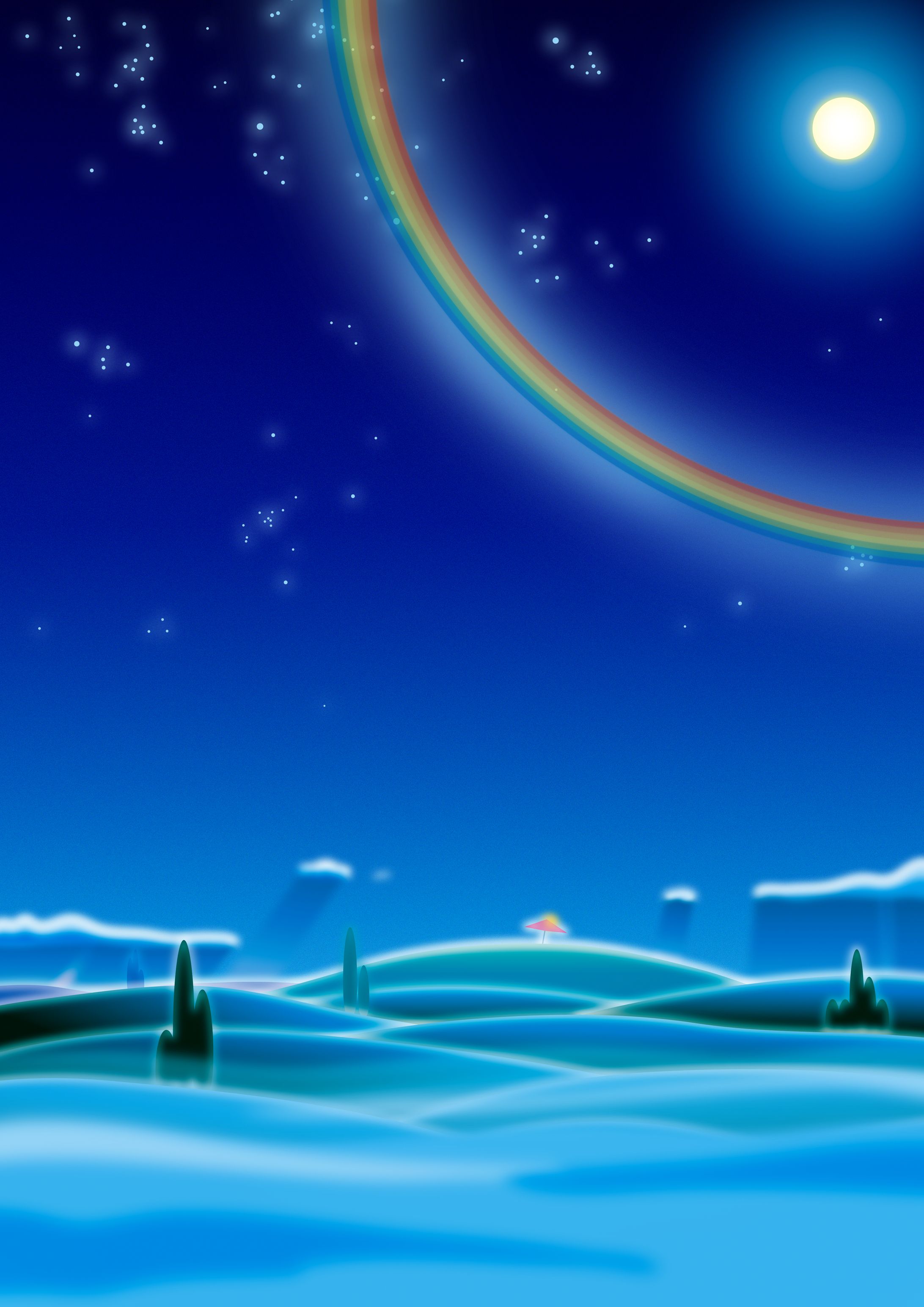 rabbit＆moon 兎と月のイラストレーション-1