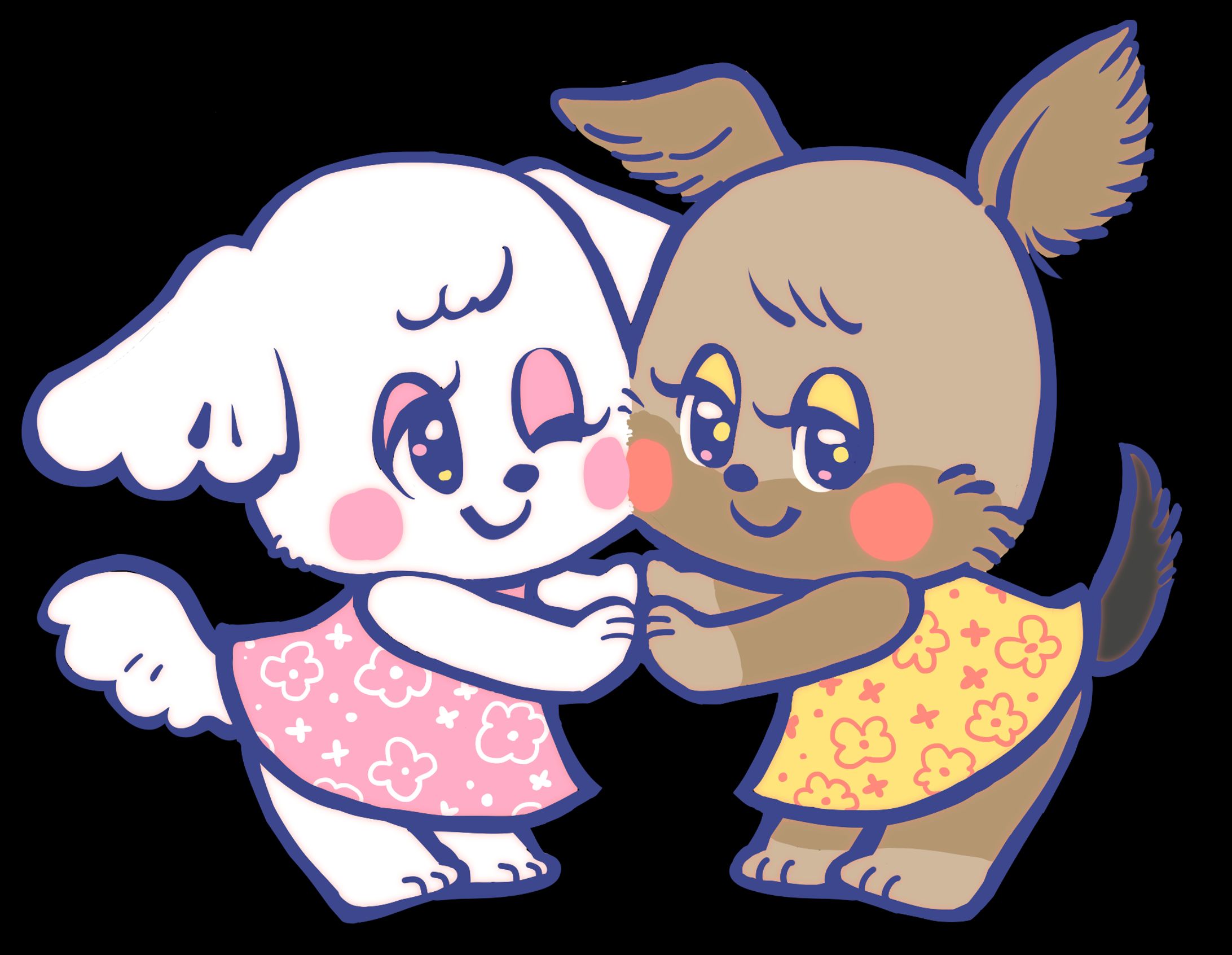 個人様 愛犬レトロイラスト制作-1