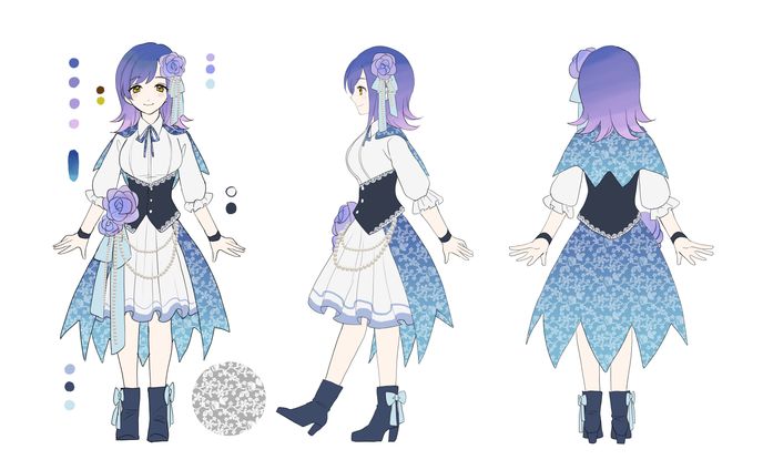 【Vライバー様】デザイン三面図・表情集