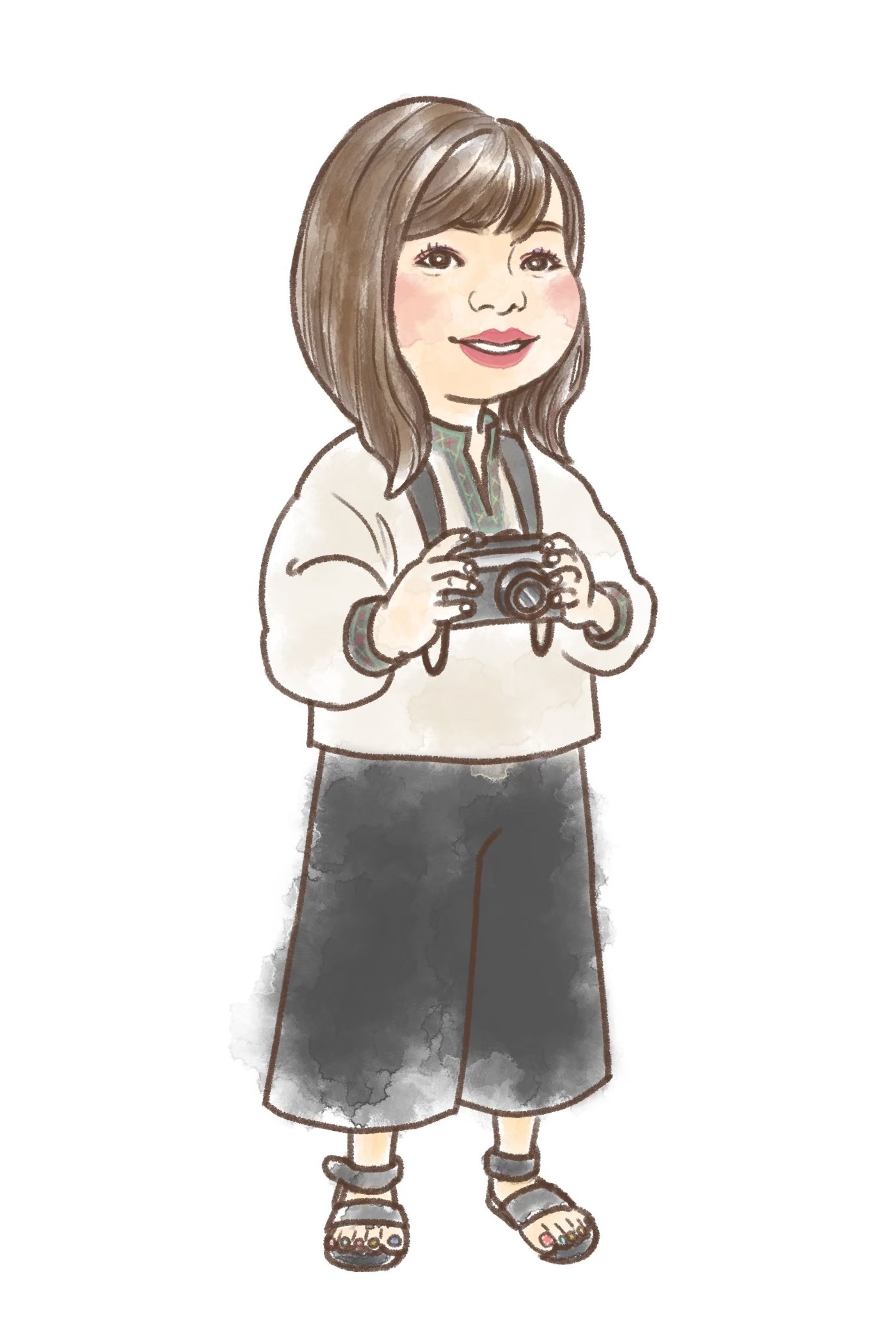 似顔絵 全身 デフォルメ-1