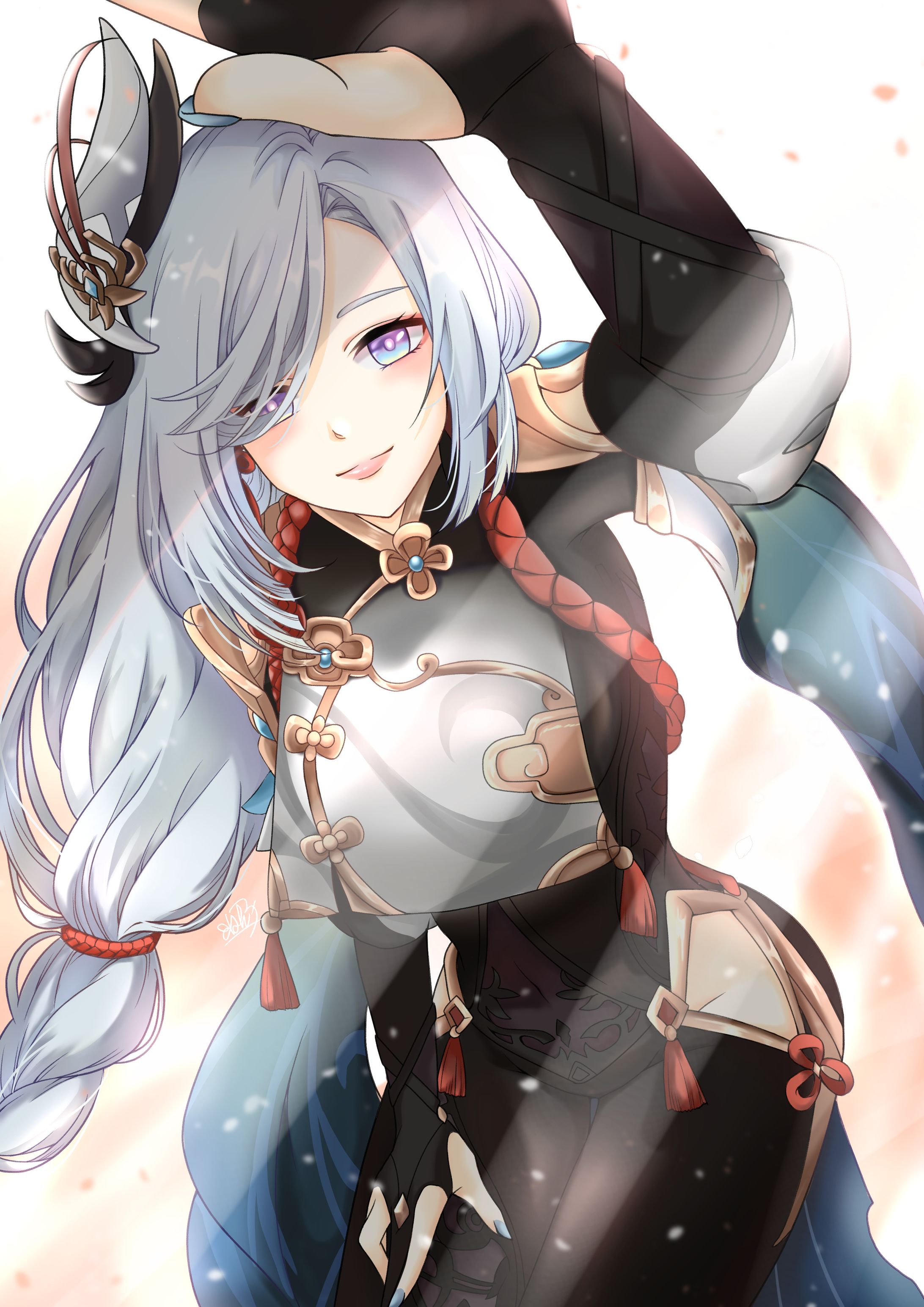 原神ファンアート(申鶴)-1