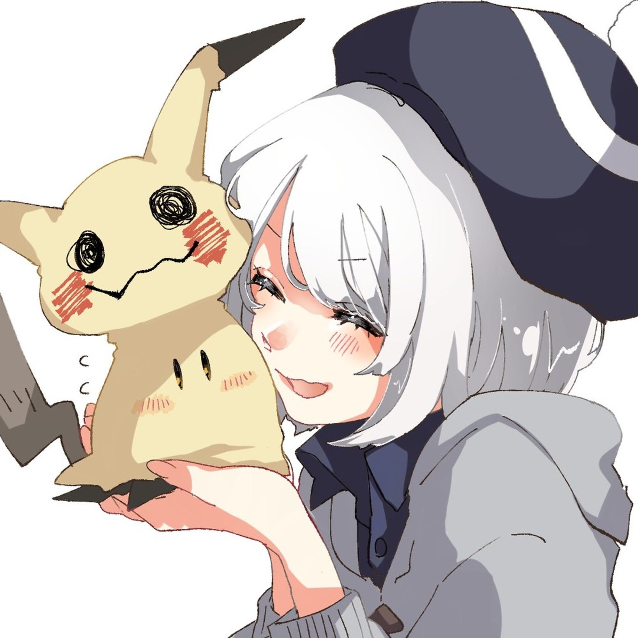ほっぺすりすり（される）ミミッキュ
#illustration #イラスト #ポケモン #ミミッキュ #pokemon #art #digitalart-1