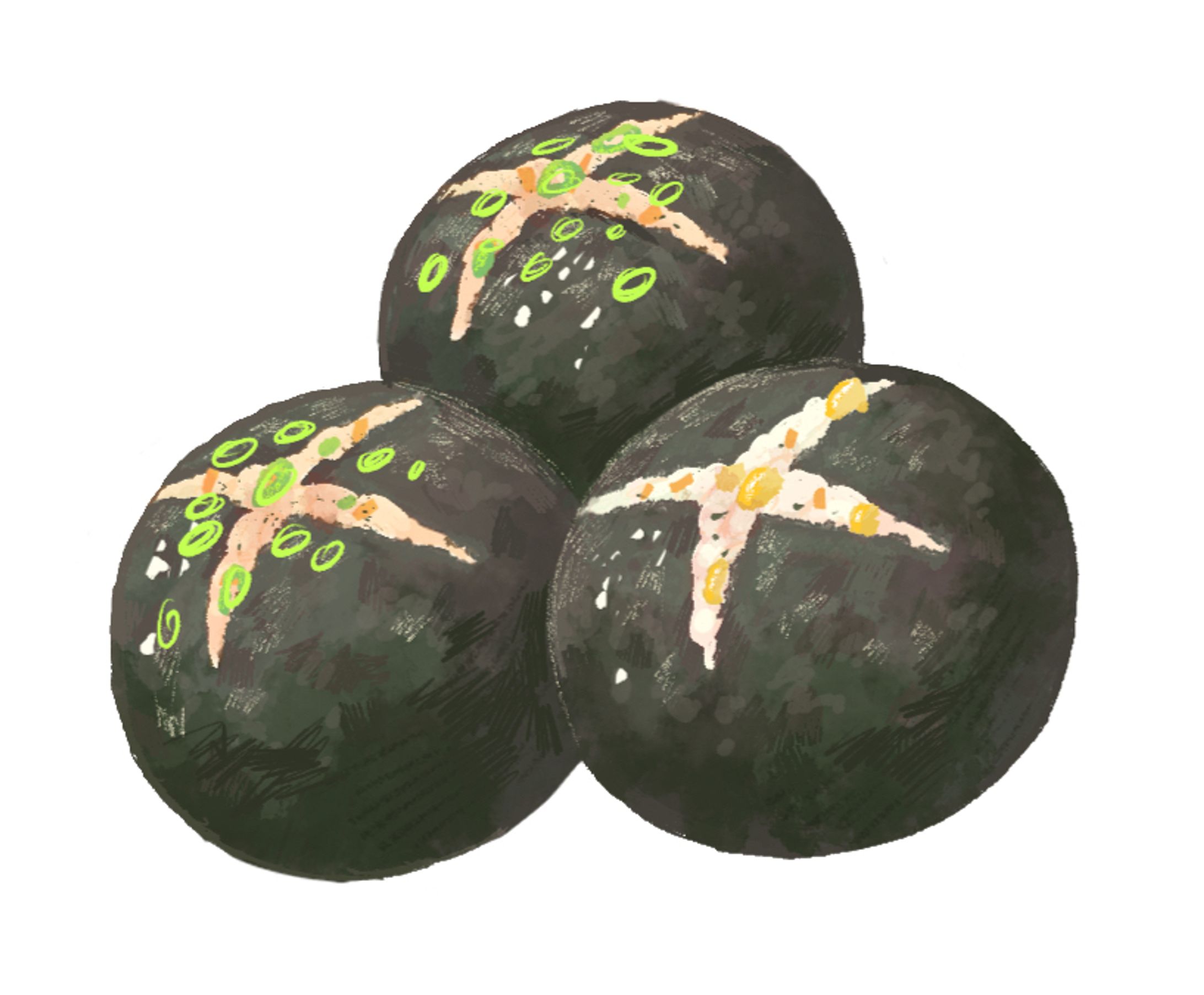 海苔を使用した料理のイラスト-1