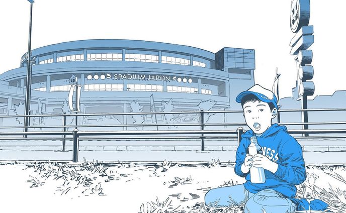 In front of the spa
#うちの息子のポートレイト
#illustration #portrait #boy