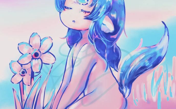 #monsterillustration 
#illustration 
#unicorn 
#3eyes