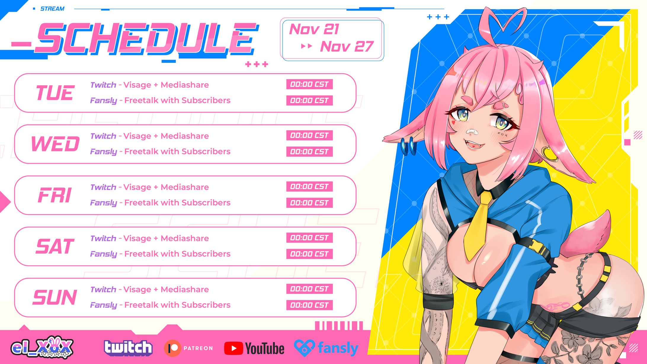 El_XoX Stream Schedule-1
