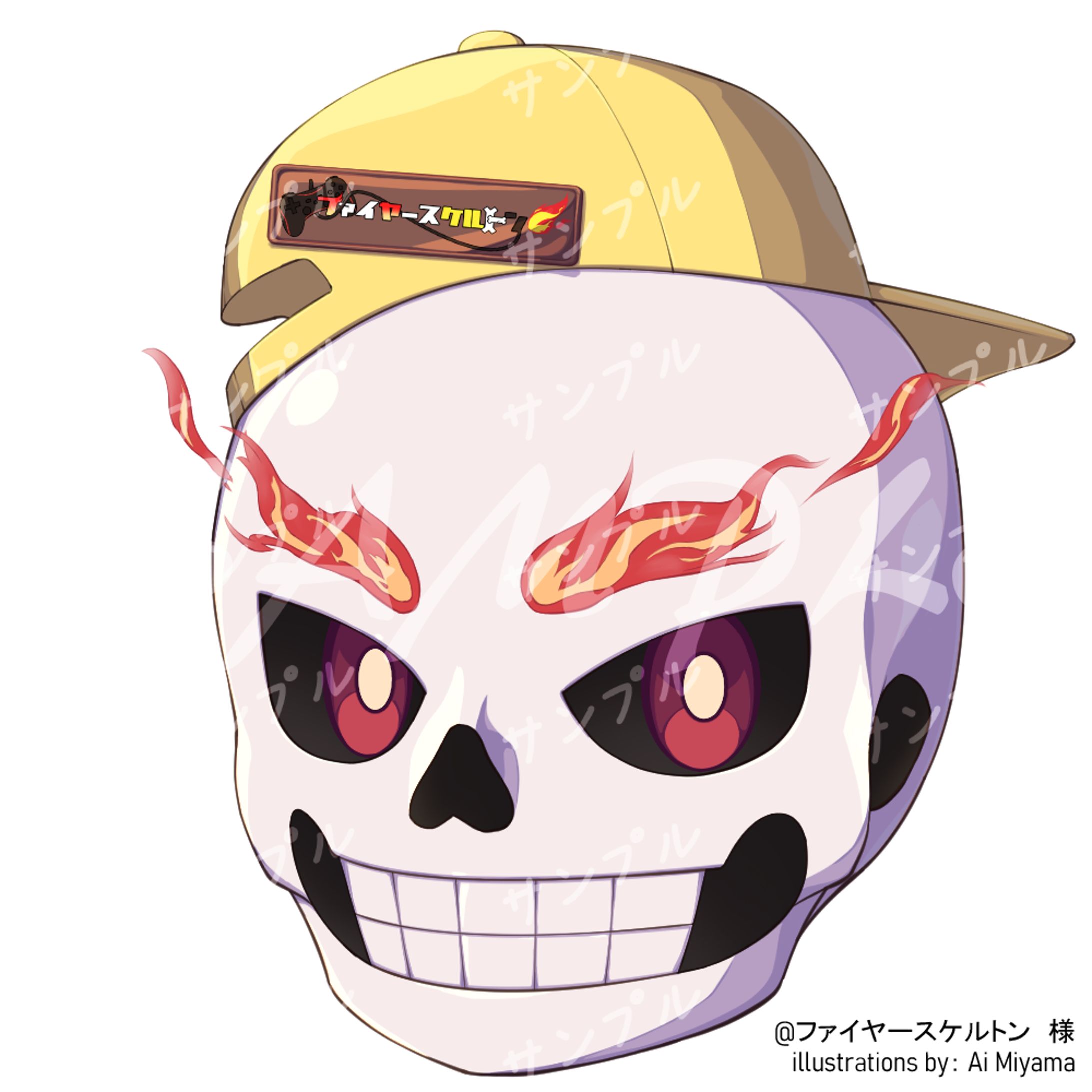 ファイヤースケルトンさんゆっくり立ち絵-1