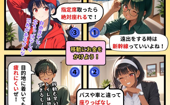 移動にお金をかけよう！