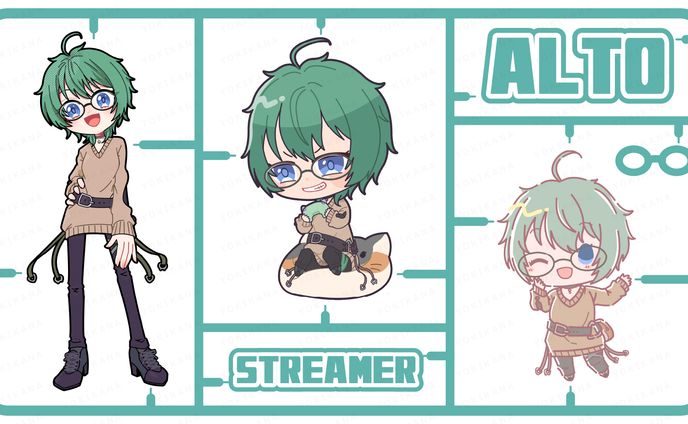 キャラクターイラスト、配信画面デザイン