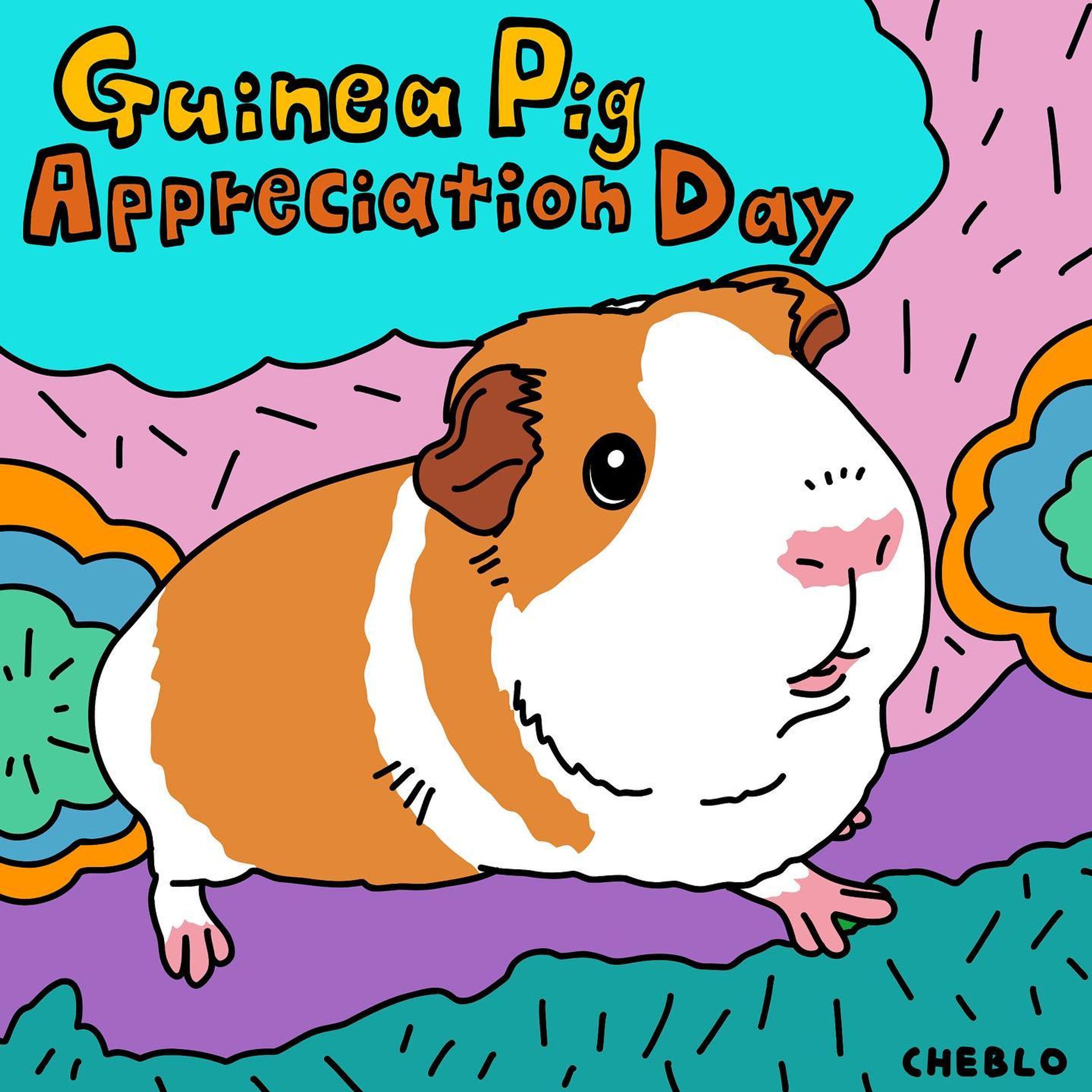 🐹モルズに感謝🐹

今日7月16日は

「Guinea Pig Appreciation Day（#モルモット感謝の日）」🎉

#guineapigappreciationday  #guineapig #animal #illustration #illustrator #pic #love #モルモット #絵 #イラストレーター #イラスト #小動物 #動物 #colorful #カラフル #pop #art-1