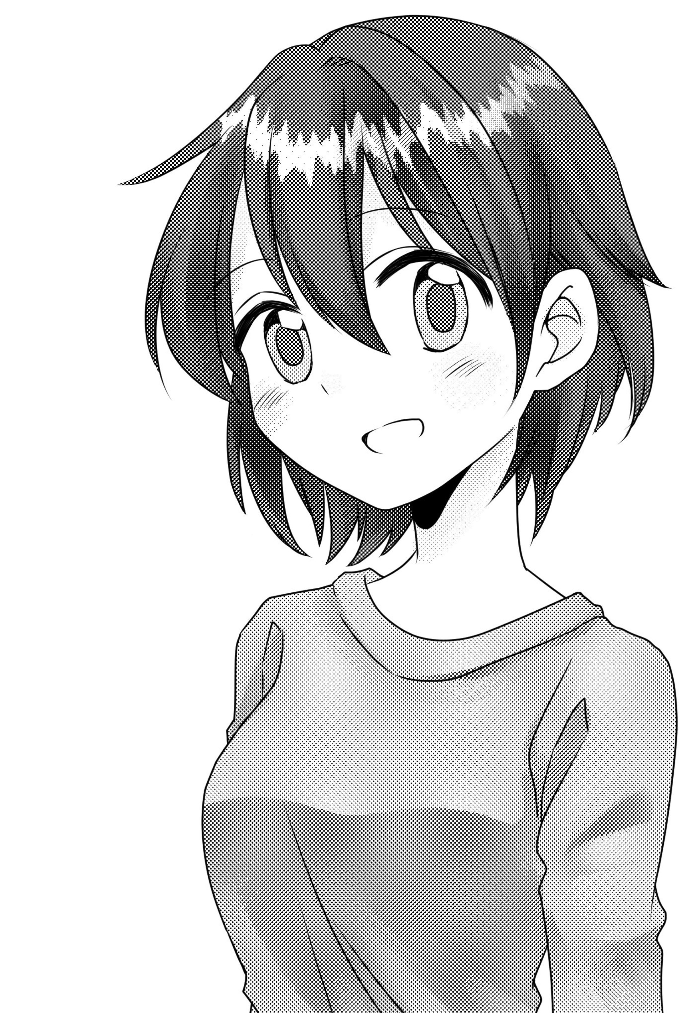 少女(ラフ)-1