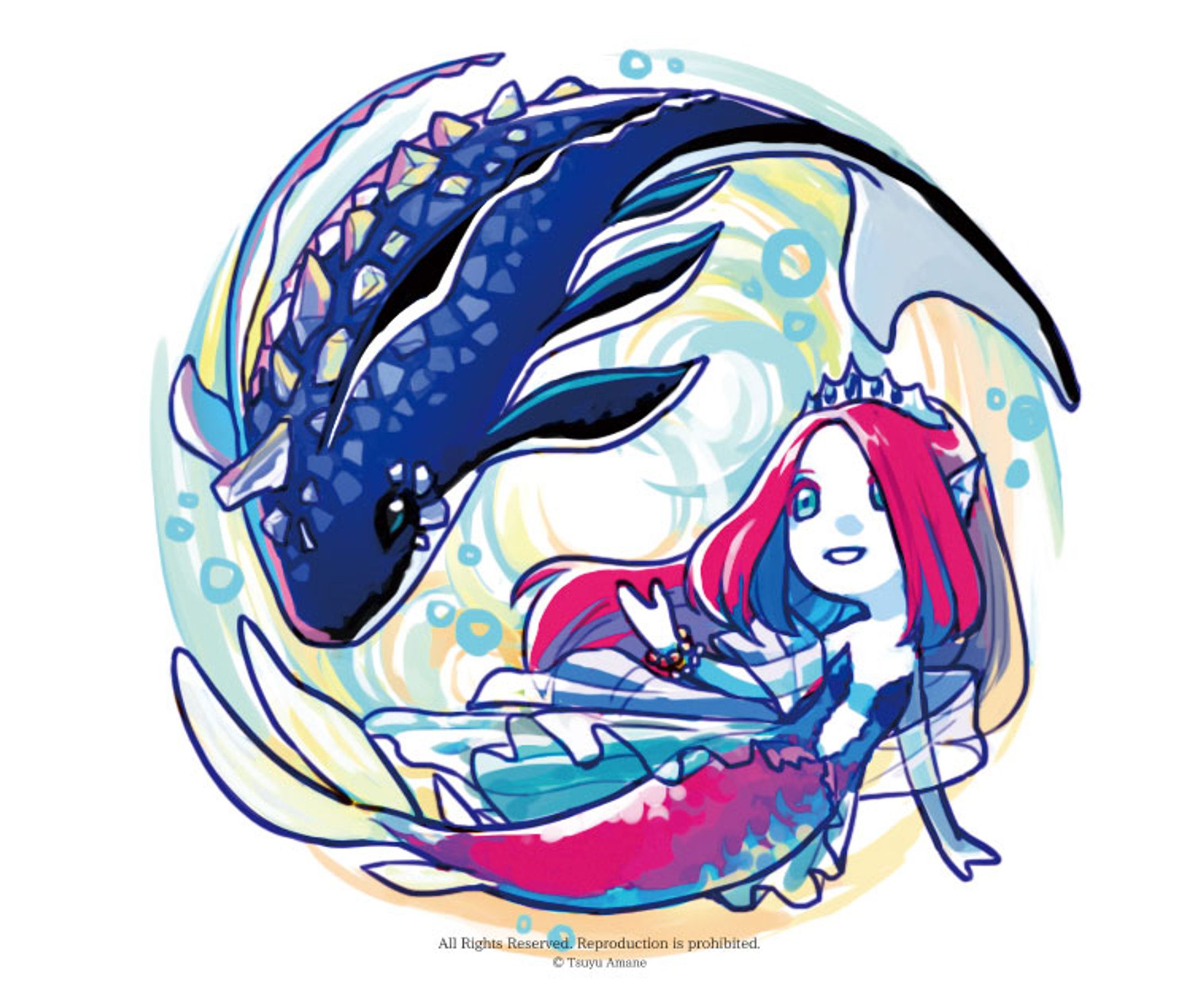 デフォルメ／幻獣と人魚-1