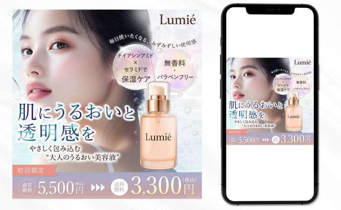 【制作実績】美容液バナー