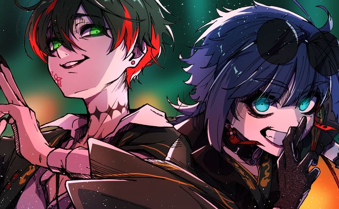 朝日テル＆怜菓 SPECIALZ歌みたイラスト