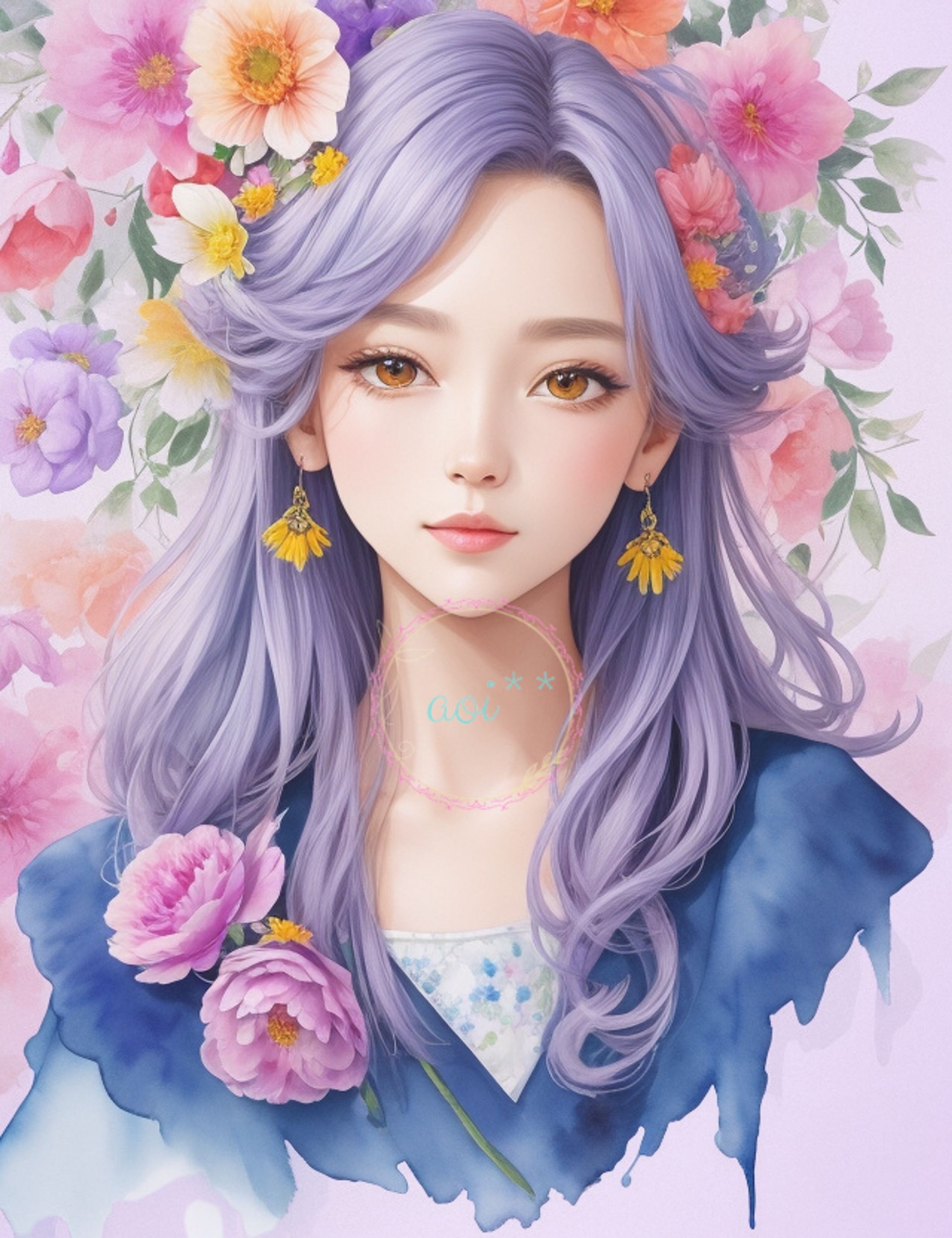 花と少女（Lavender）-1
