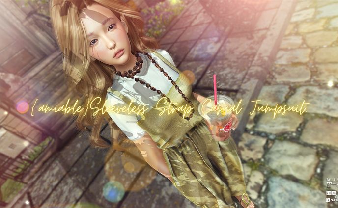 {amiable}Sleeveless Strap Casual Jumpsuit@Dubai(50%OFF SALE).