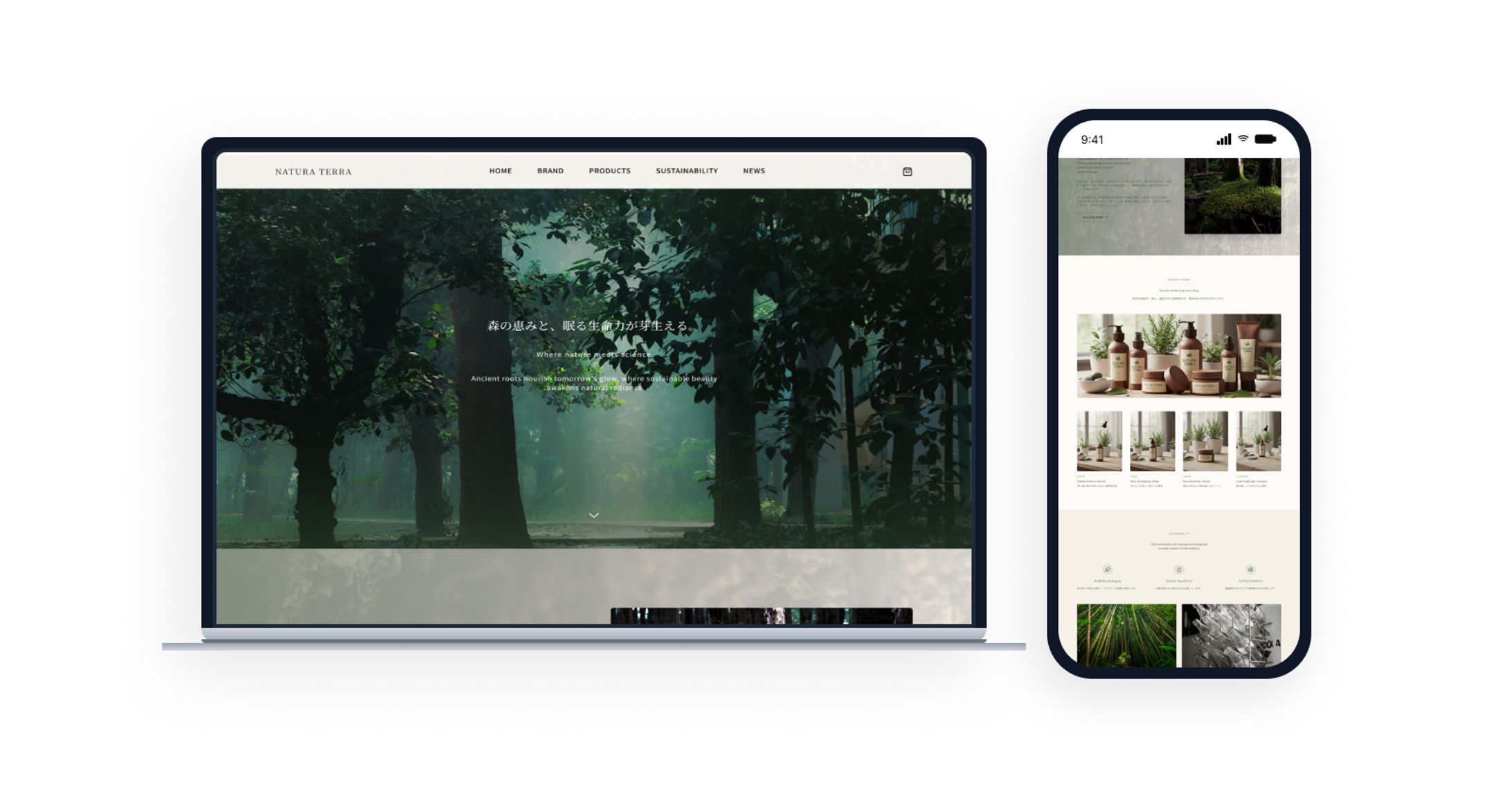 【Webデザイン】スキンケアブランド　コーポレート-1