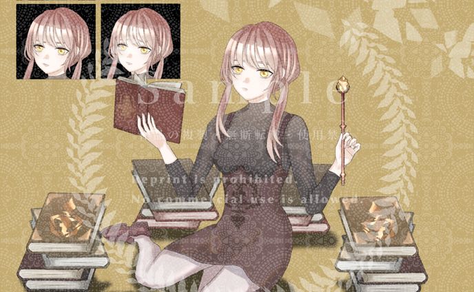 本に囲まれた女性