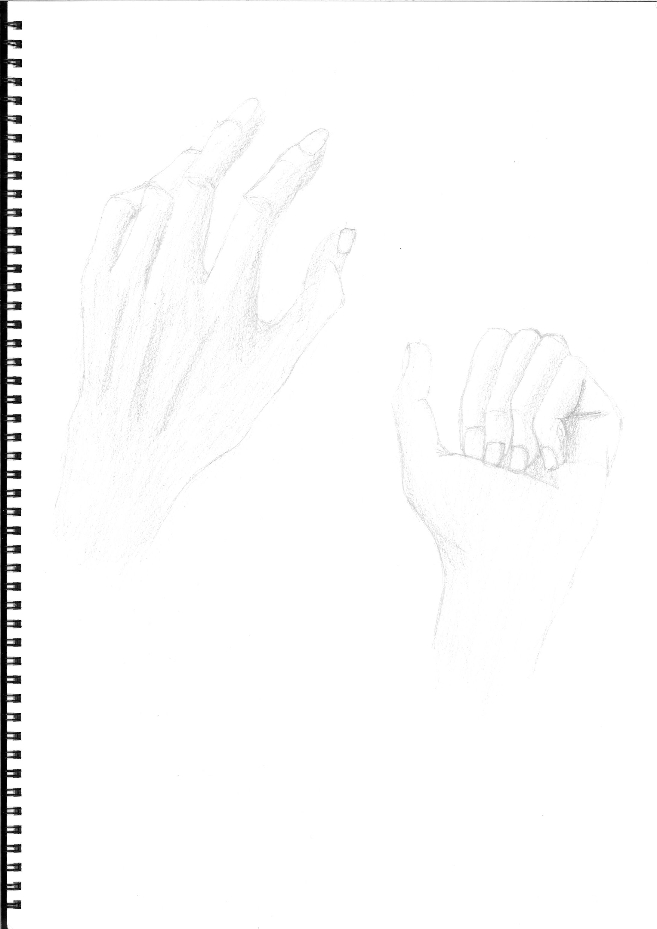 デッサン　手-1