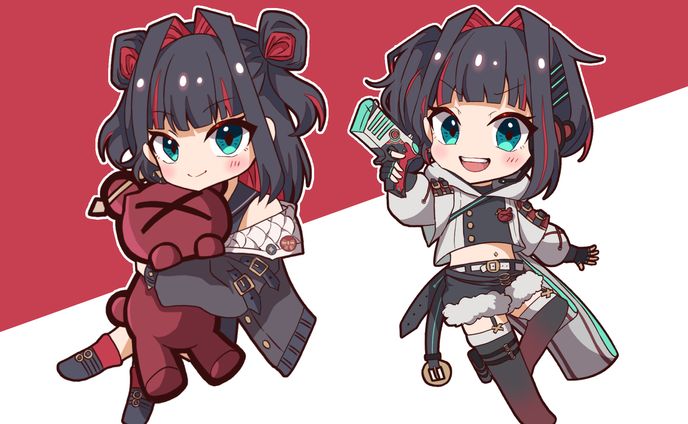 吹春明依 SDイラスト