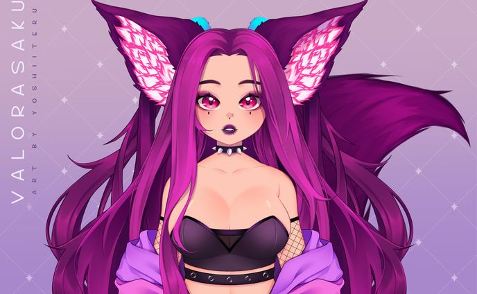 Valorasaku Live2d model artwork (2023 update)