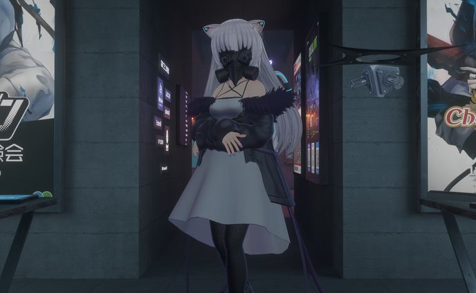 メタシアターの一員としてガンナガン ナトリの衣装にてポージング