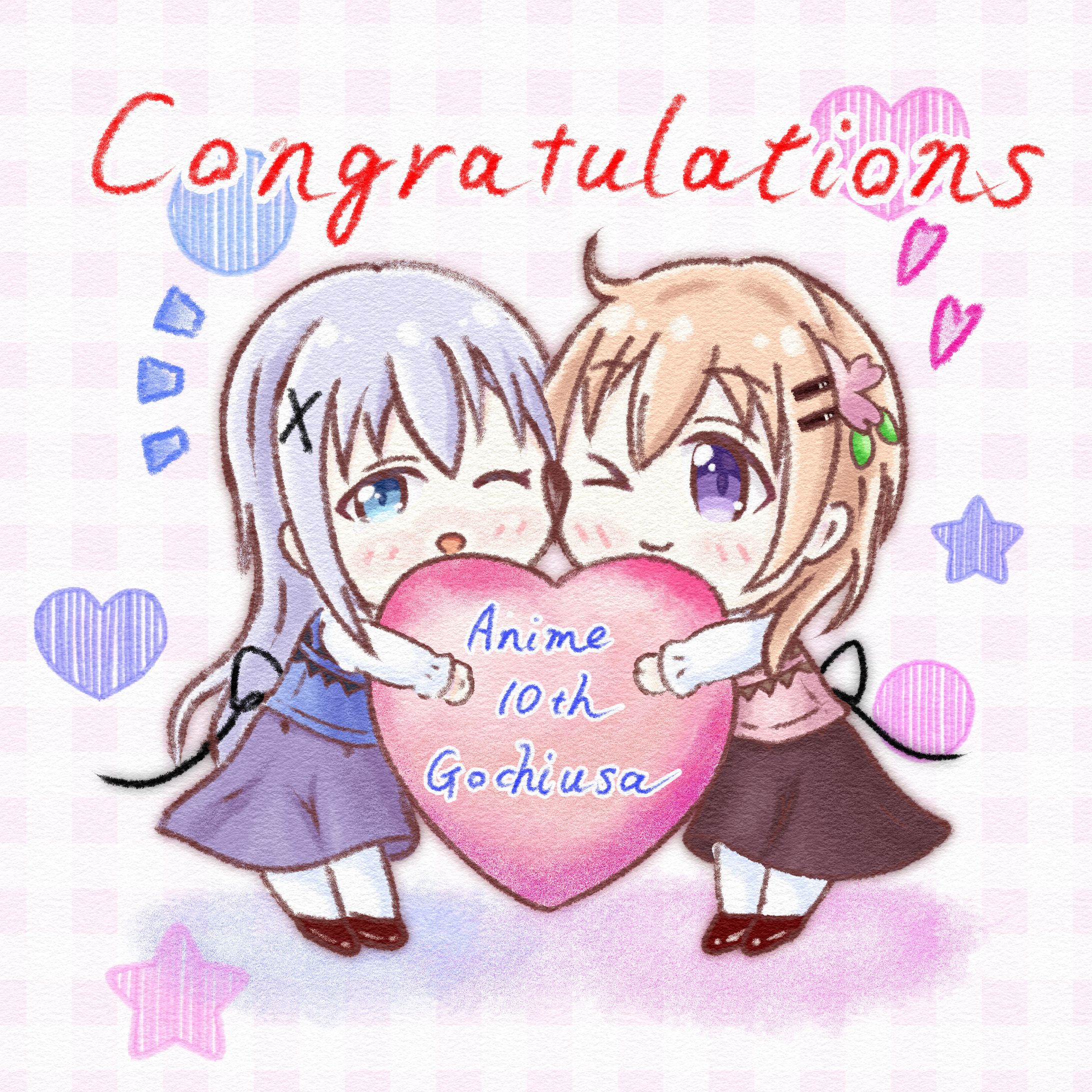 二次創作 ミニキャラ【ご注文はうさぎですか？】TVアニメ10周年記念イラスト-1