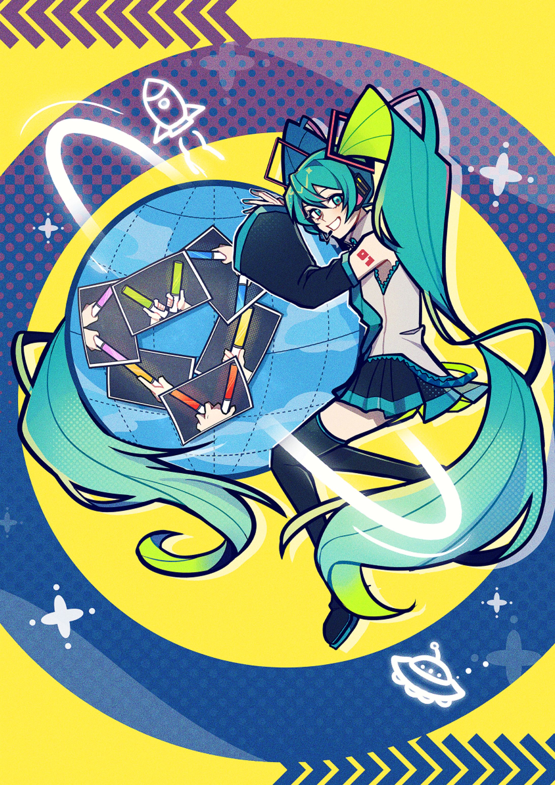 【コンテスト採用作品】HATSUNE MIKU EXPO 10th Anniversary Illustration Contest　優秀賞-1