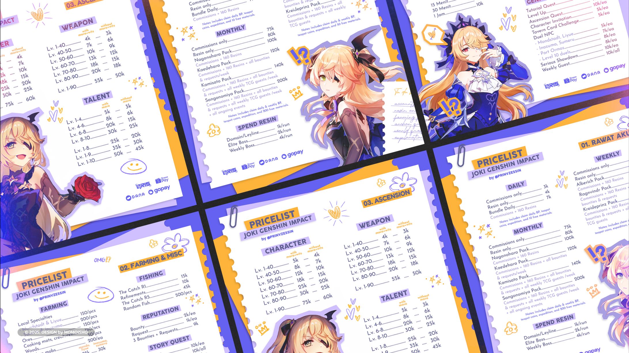 PRICELIST SHEET 01 PRINVZESSIN-1