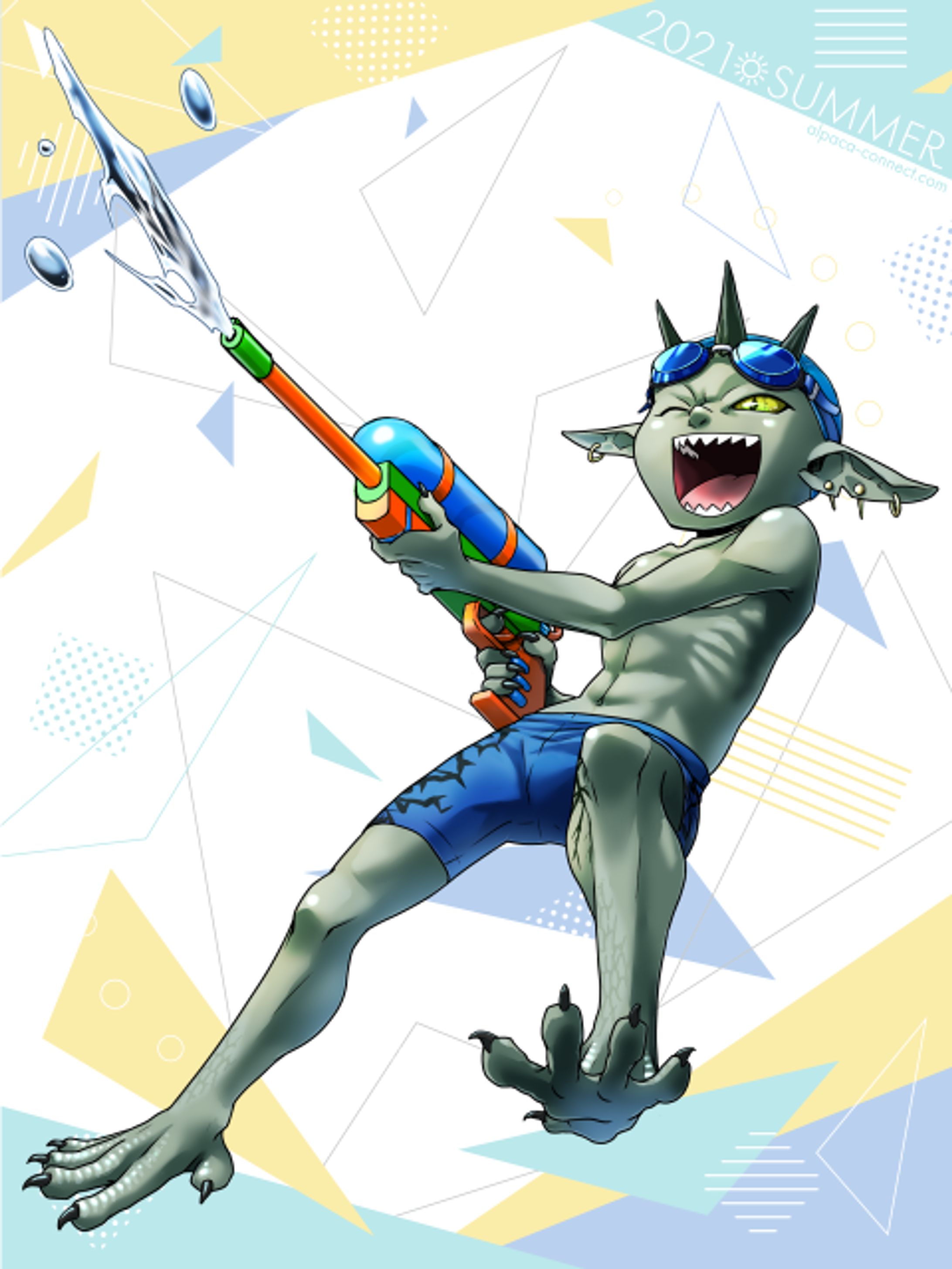 PBW水着浴衣イラスト（人外）-1
