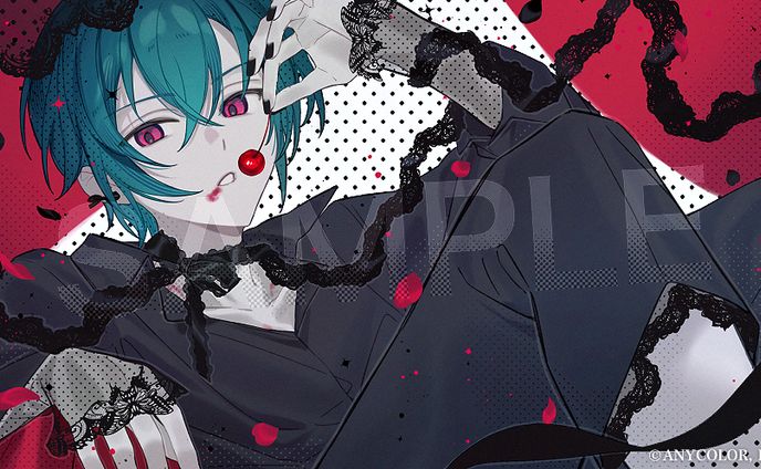 【お仕事】緑仙様　『Black Cherry』歌ってみたイラスト