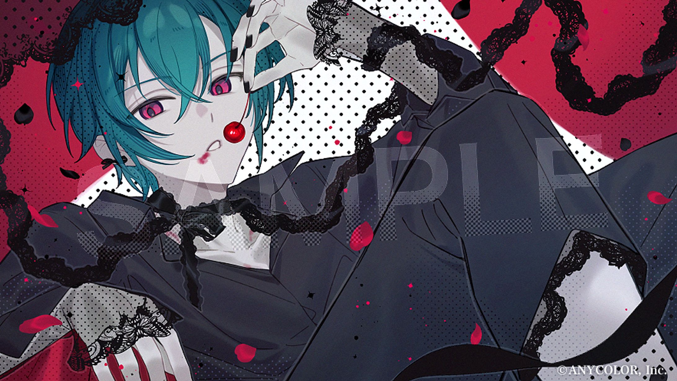 【お仕事】緑仙様　『Black Cherry』歌ってみたイラスト-1