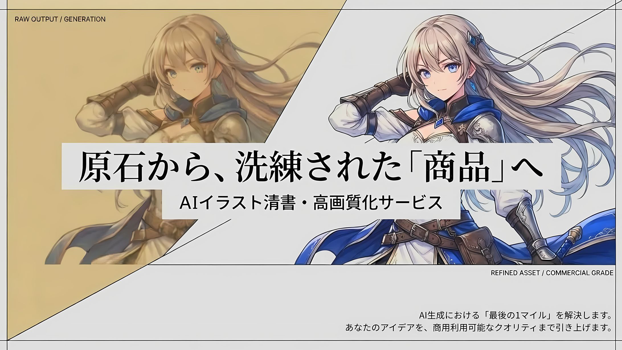 【即納】AIイラストの「ボケ・崩れ」を解消し、商用利用可能な高画質データへ清書します-1