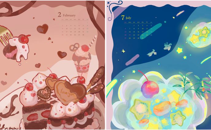 2月・7月 食べ物カレンダー