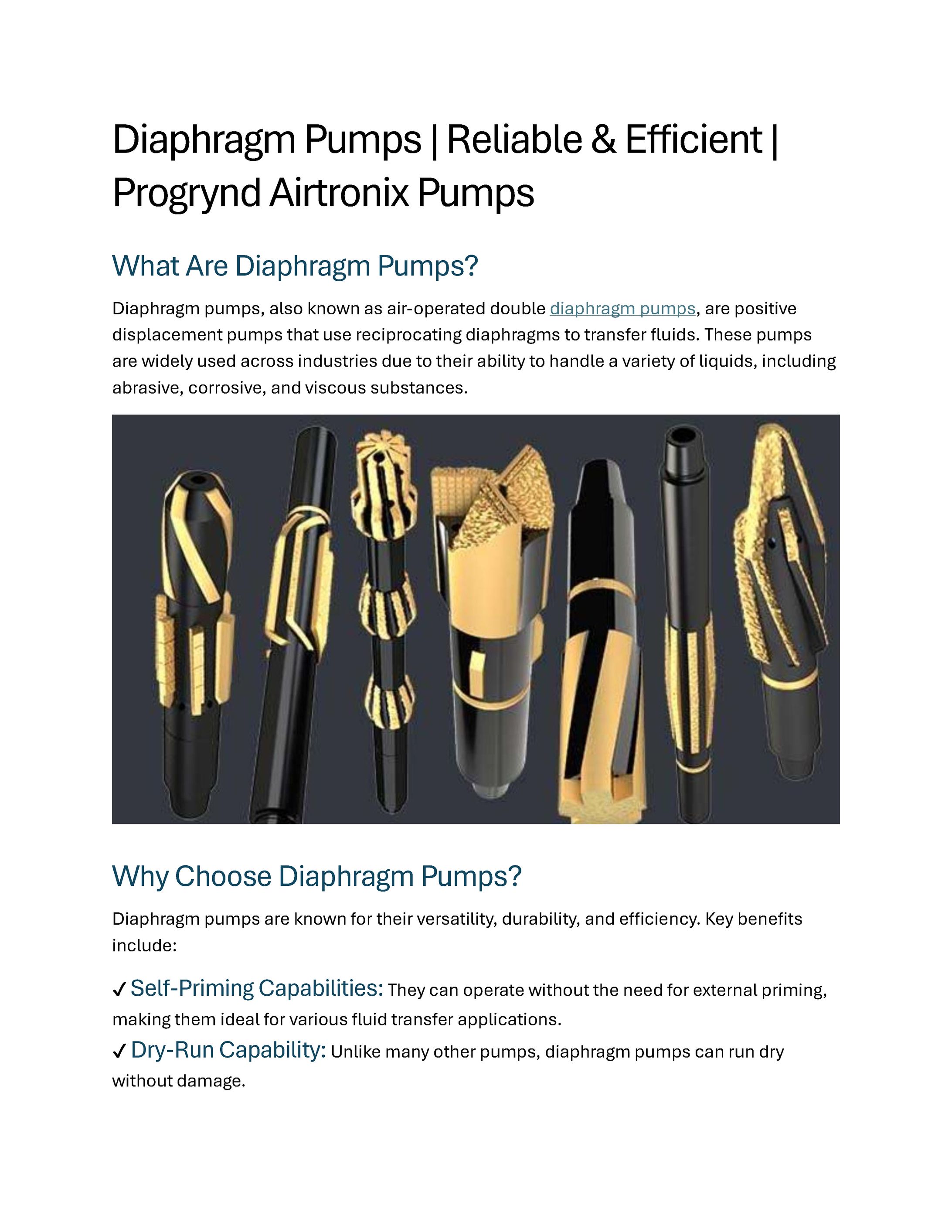 Diaphragm Pumps – High-Performance Air-Operated Pumps | ProGrynd-1