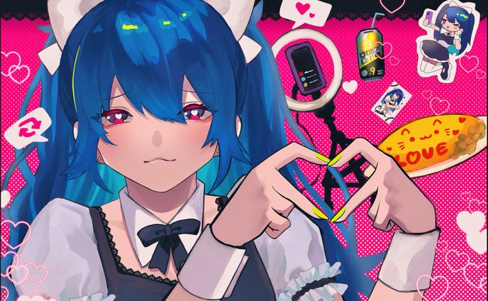 【自主制作】青髪メイドさん