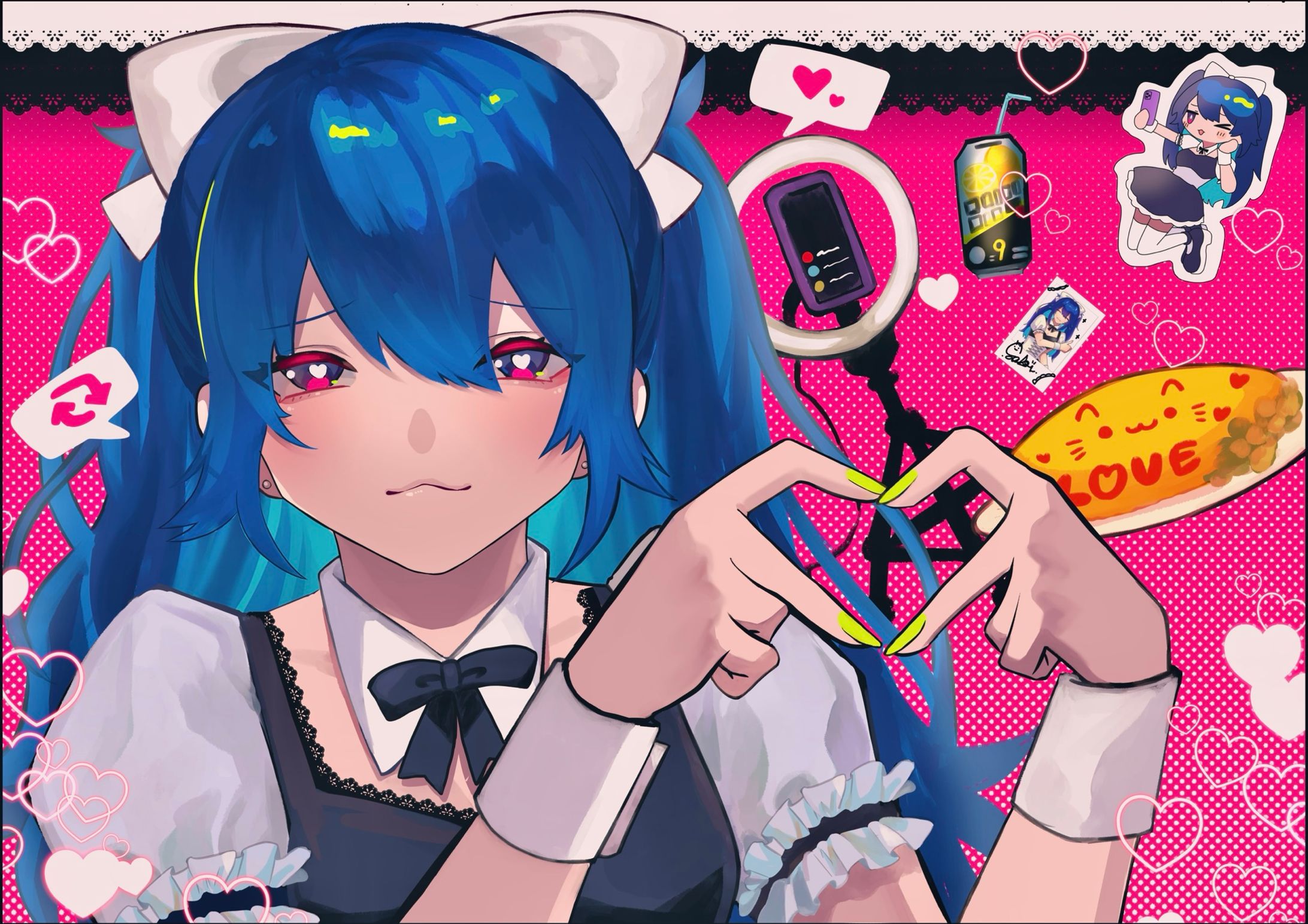 【自主制作】青髪メイドさん-1