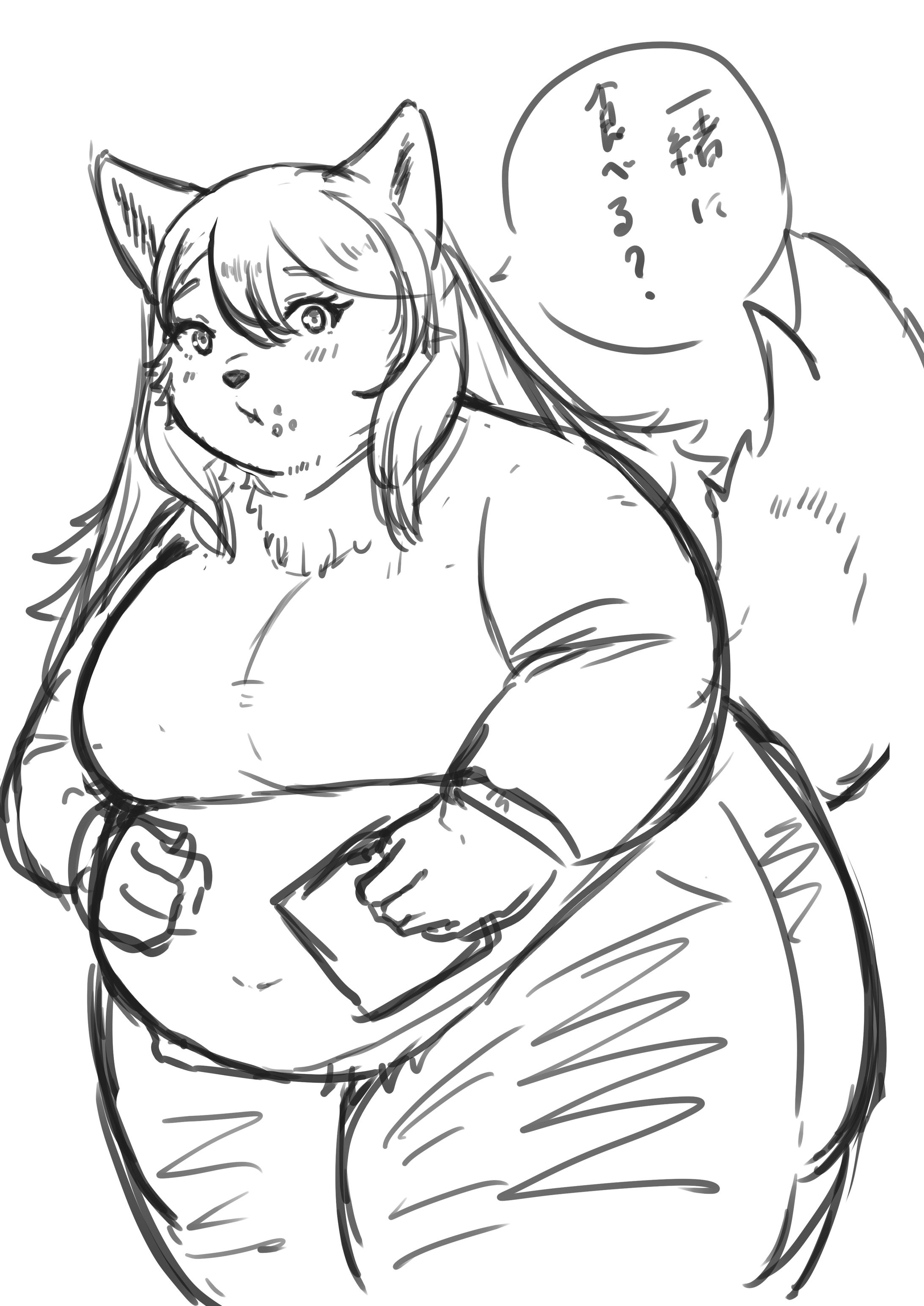 オリジナル　ぽっちゃり犬のお姉さん-1